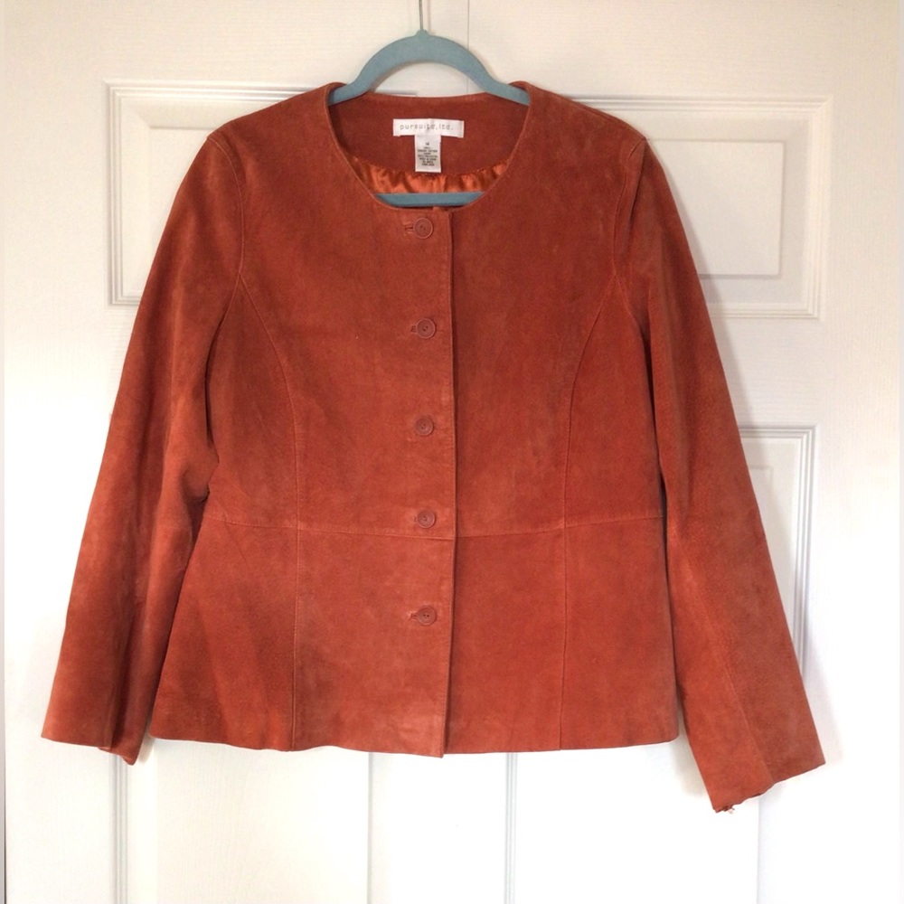 Pursuits ltd, rust suede Jacket size 14.